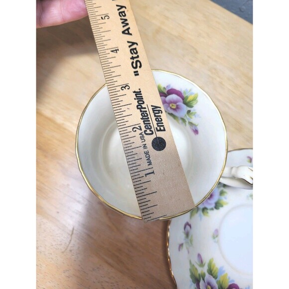 Vintage Golden Crown E&R  Teacup &Saucer Remembrance Series "Devotion" - Picture 10 of 10